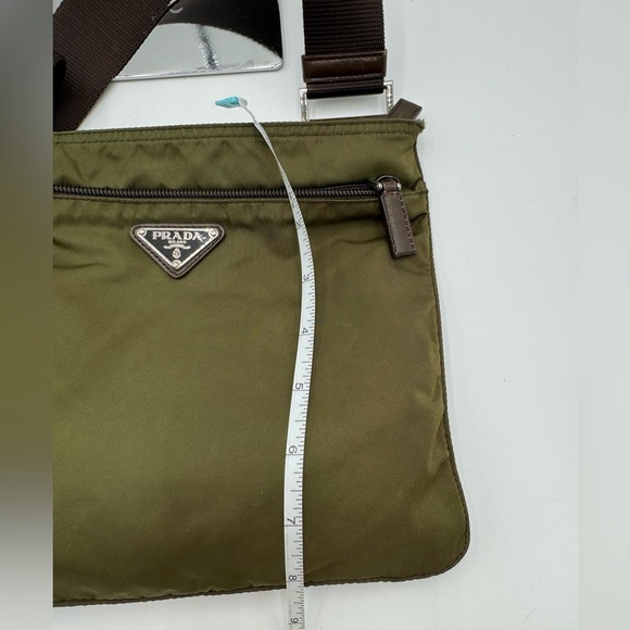 Prada - Authentic - Nylon/Canvas Messenger Crossbody - Green - Picture 13 of 16